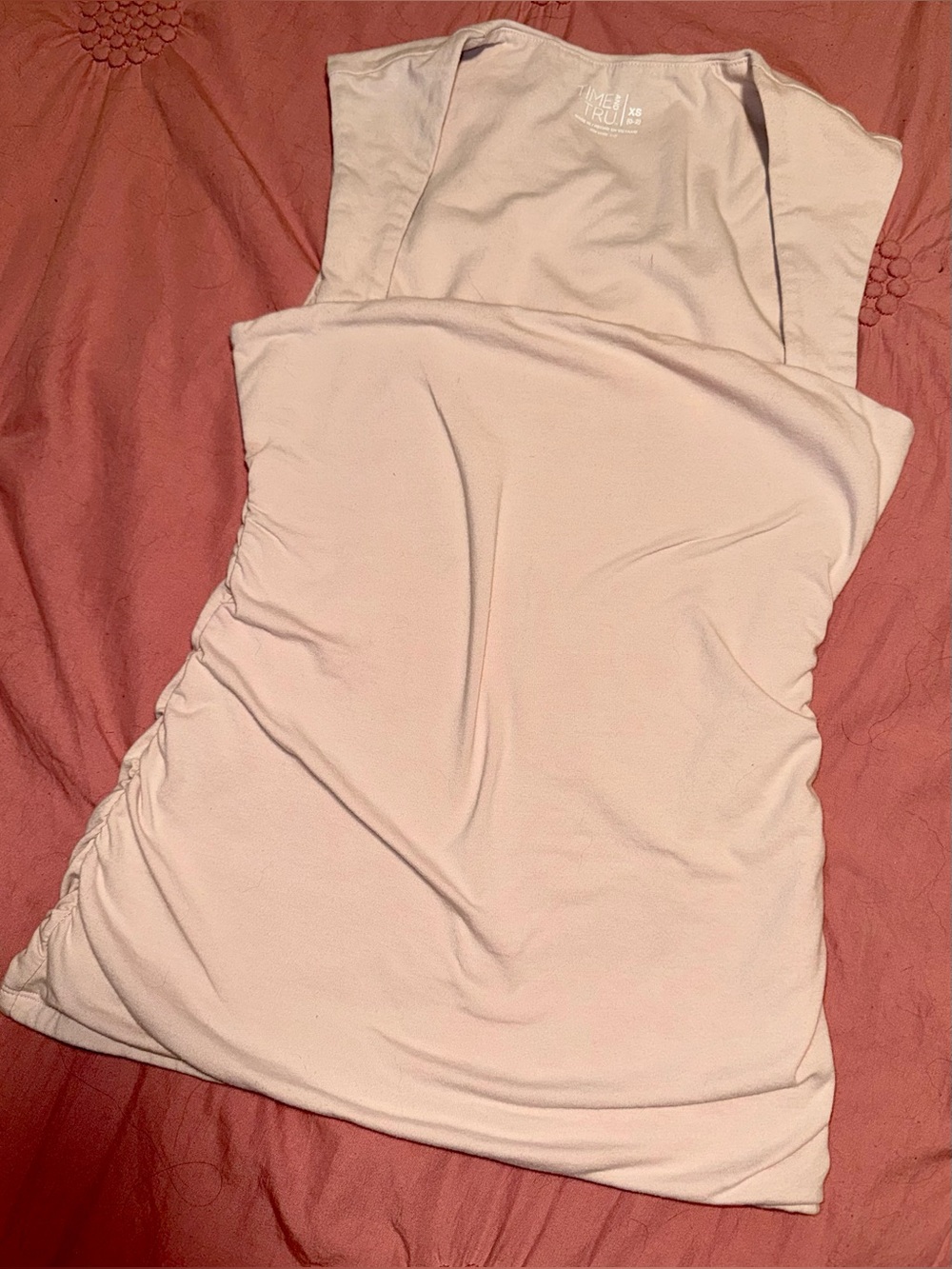 Light Pink Ruched Tank